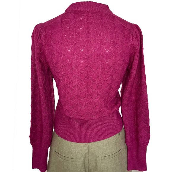 Wool Blend Pointelle Sweater - Picture 3 of 6